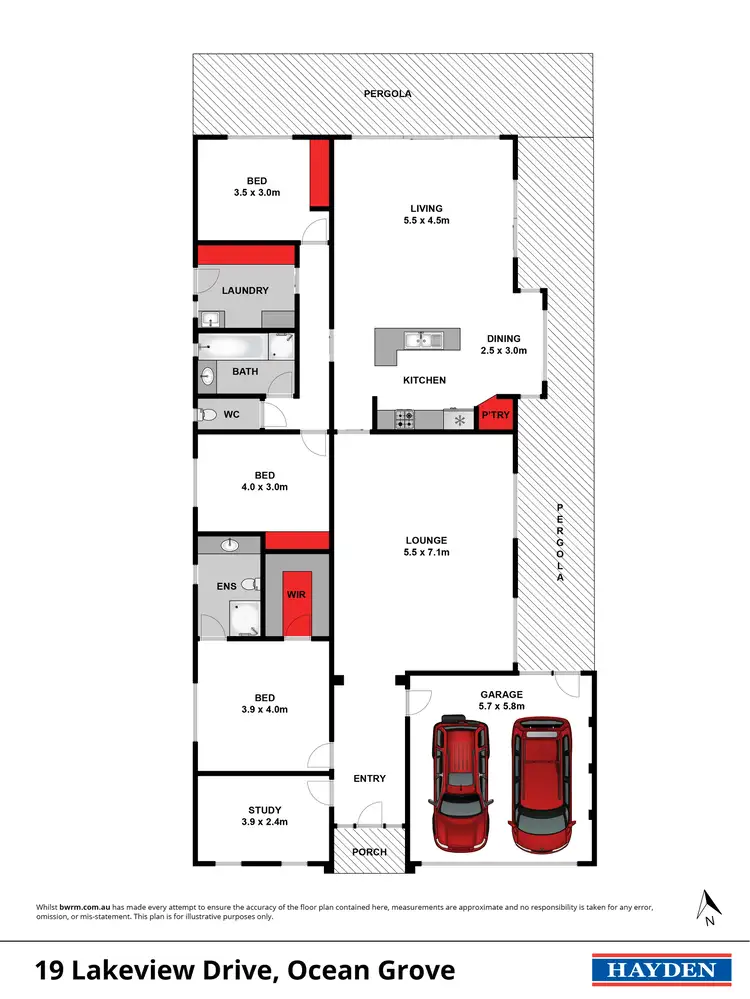 Floorplan of Homely house listing, 19 Lakeview Drive, Ocean Grove VIC 3226