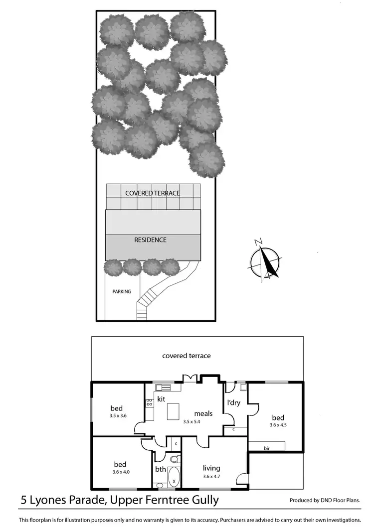 Floorplan of Homely house listing, 5 Lyones Parade, Upper Ferntree Gully VIC 3156
