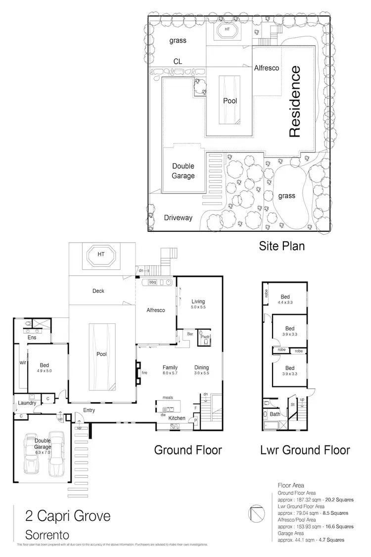 Floorplan of Homely house listing, 2 Capri Grove, Sorrento VIC 3943