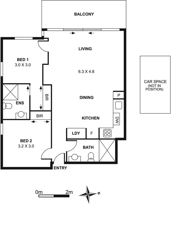 Floorplan of Homely apartment listing, 605/330 Lygon Street, Brunswick East VIC 3057