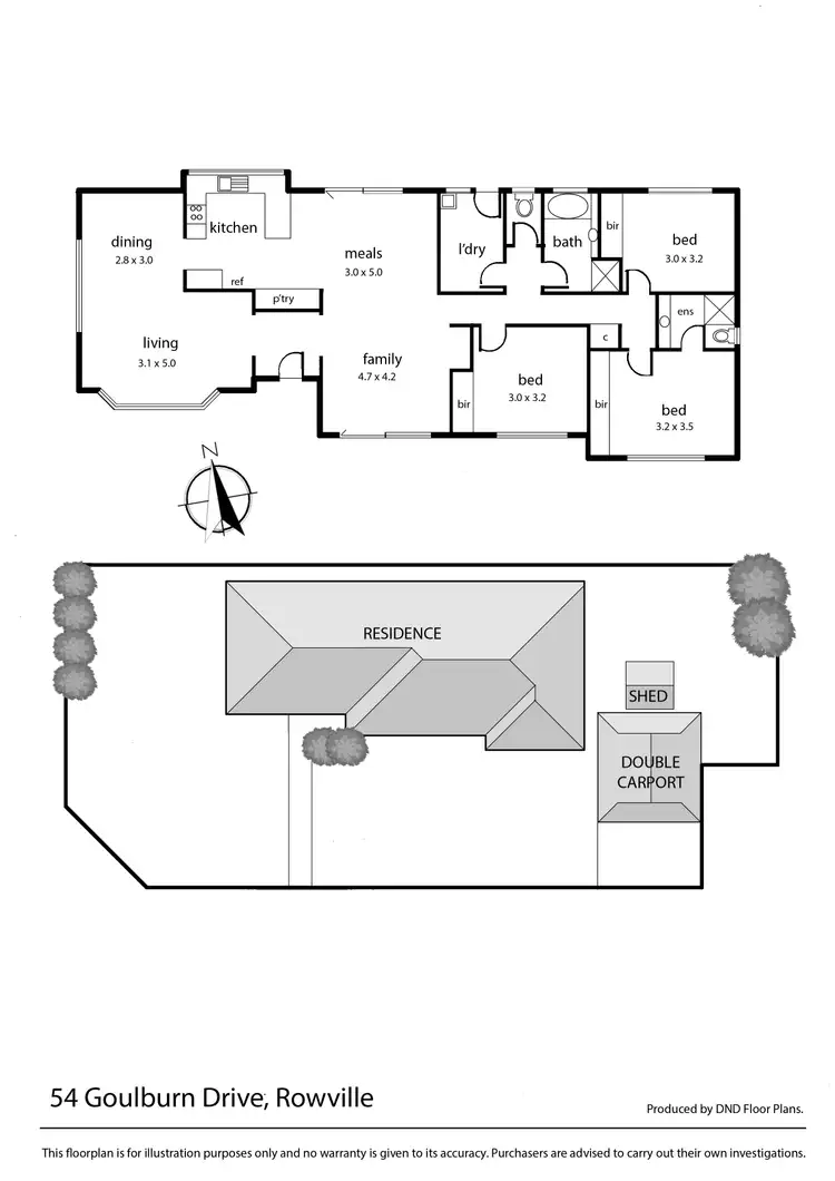 Floorplan of Homely house listing, 54 Goulburn Drive, Rowville VIC 3178