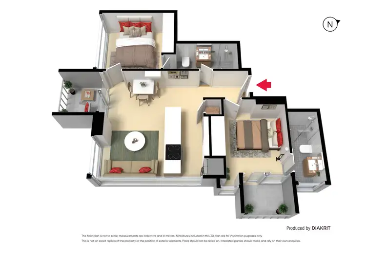 Floorplan of Homely apartment listing, 1504/518 Swanston Street, Carlton VIC 3053