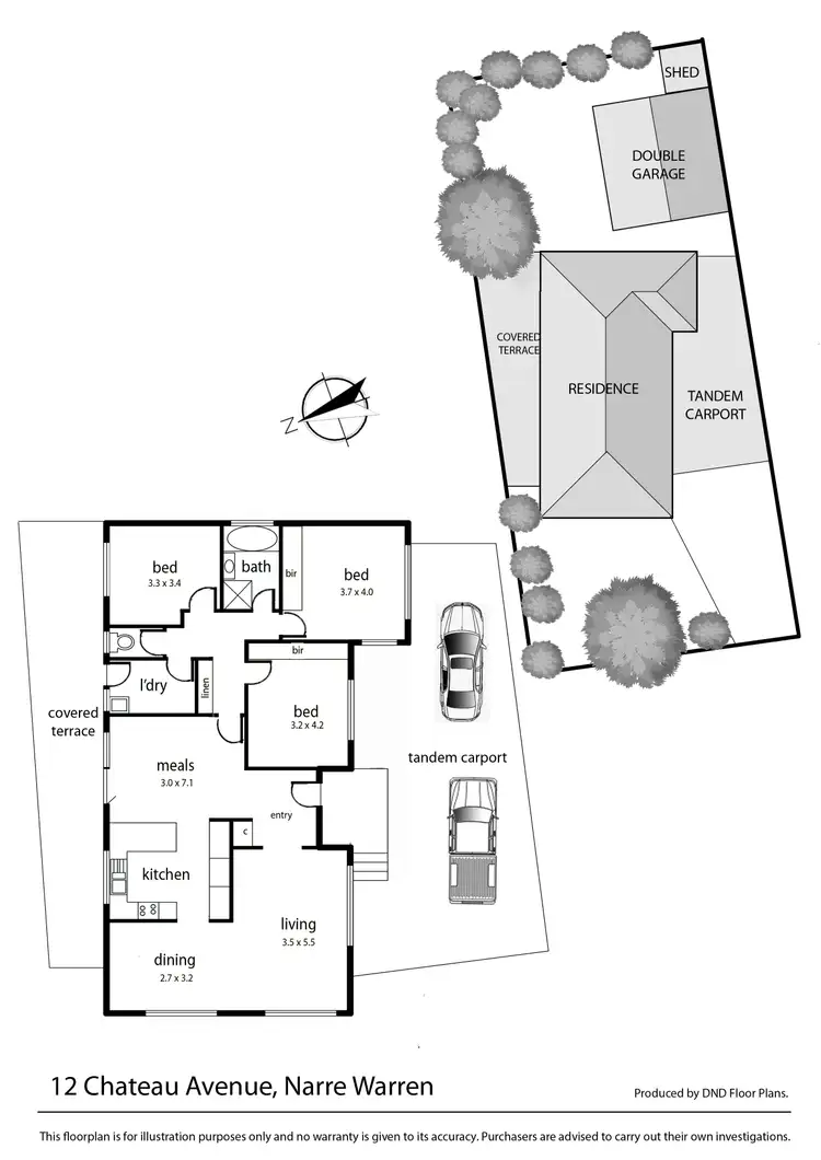 Floorplan of Homely house listing, 12 Chateau Avenue, Narre Warren VIC 3805