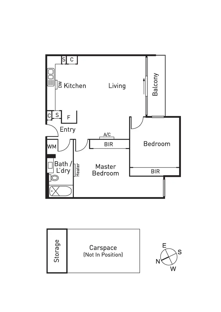 Floorplan of Homely apartment listing, 708/12 Yarra Street, South Yarra VIC 3141