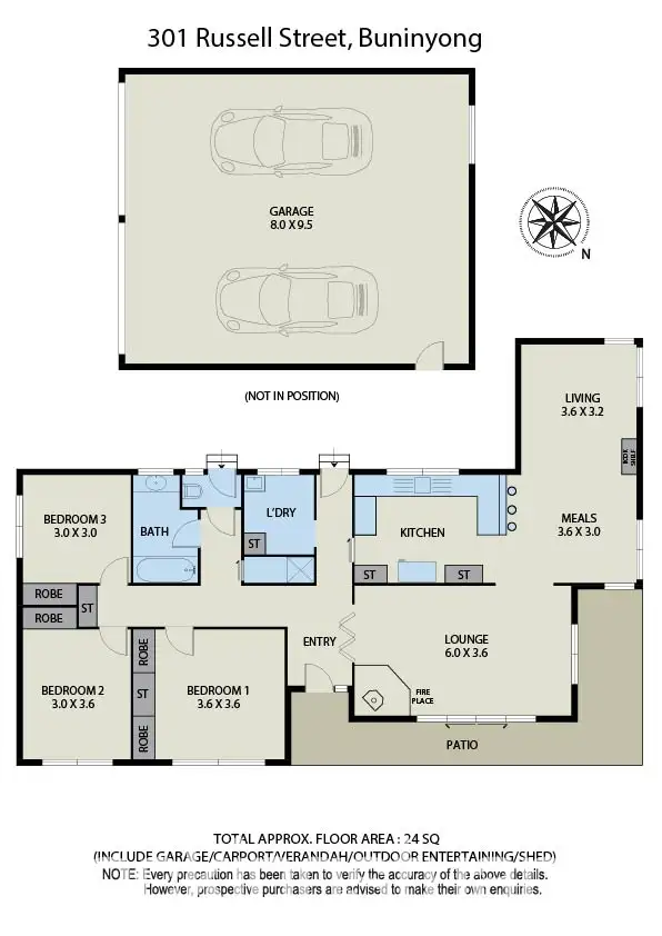 Floorplan of Homely house listing, 301 Russell Street, Buninyong VIC 3357