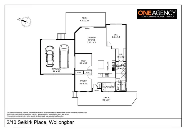 Floorplan of Homely semi-detached listing, 2/10 Selkirk Place, Wollongbar NSW 2477