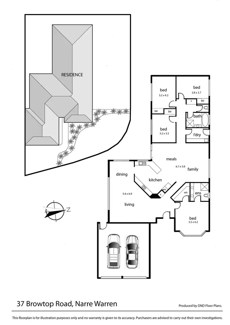 Floorplan of Homely house listing, 37 Browtop Road, Narre Warren VIC 3805