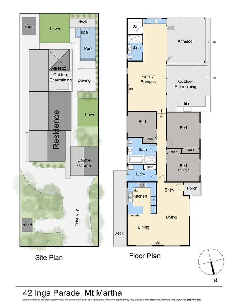 Floorplan of Homely house listing, 42 Inga Parade, Mount Martha VIC 3934