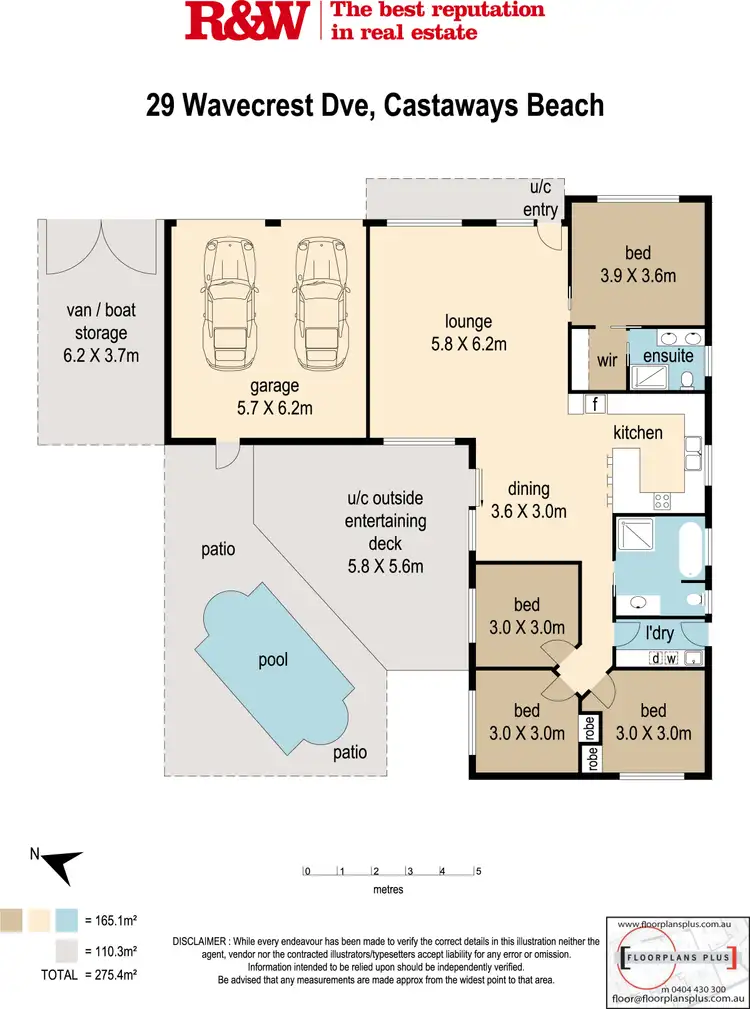 Floorplan of Homely house listing, 29 Wavecrest Drive, Castaways Beach QLD 4567
