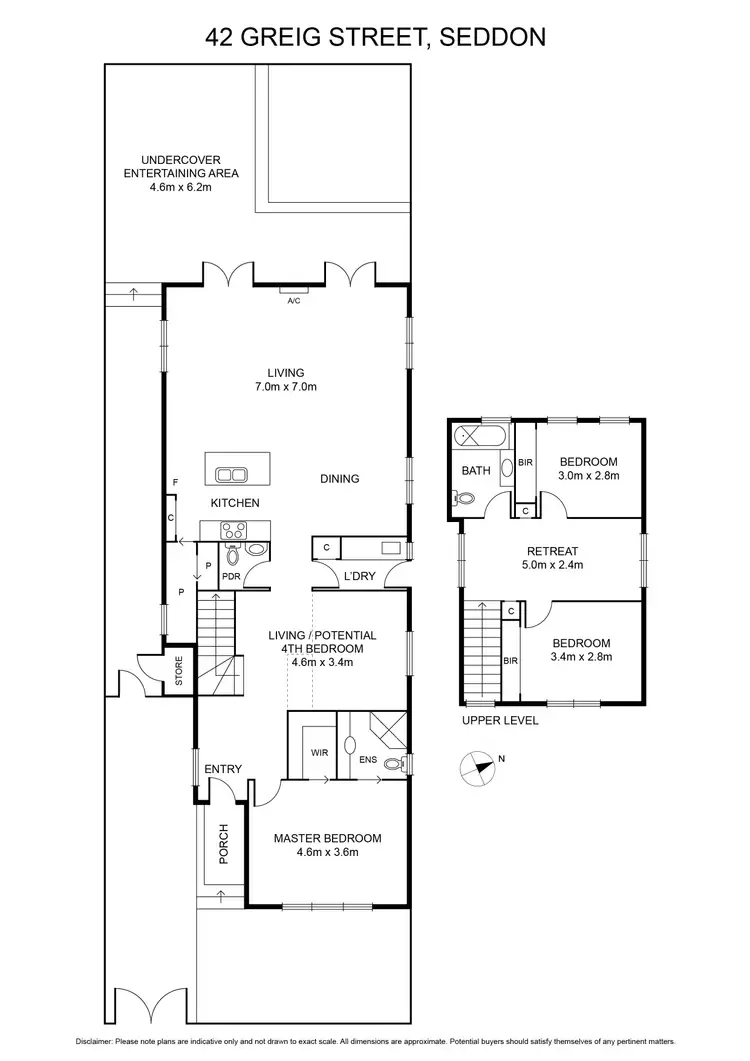 Floorplan of Homely house listing, 42 Greig Street, Seddon VIC 3011