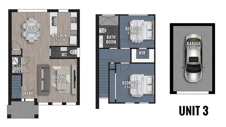 Floorplan of Homely unit listing, 3/18 Irvine Street, Deer Park VIC 3023