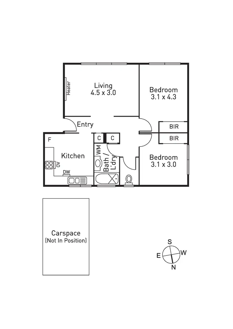 Floorplan of Homely apartment listing, 1/27 St Georges Road, Armadale VIC 3143