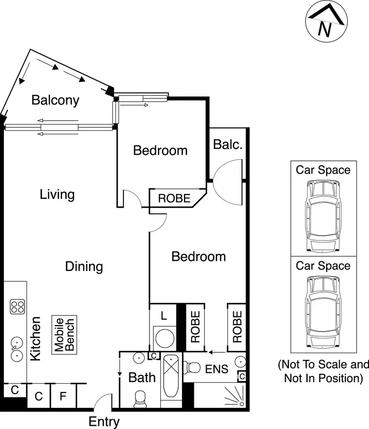 Floorplan of Homely apartment listing, 713/539 St Kilda Road, Melbourne VIC 3004