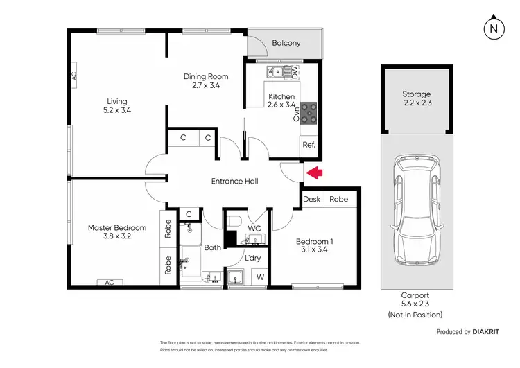 Floorplan of Homely apartment listing, 6/31 Holroyd Avenue, St Kilda East VIC 3183