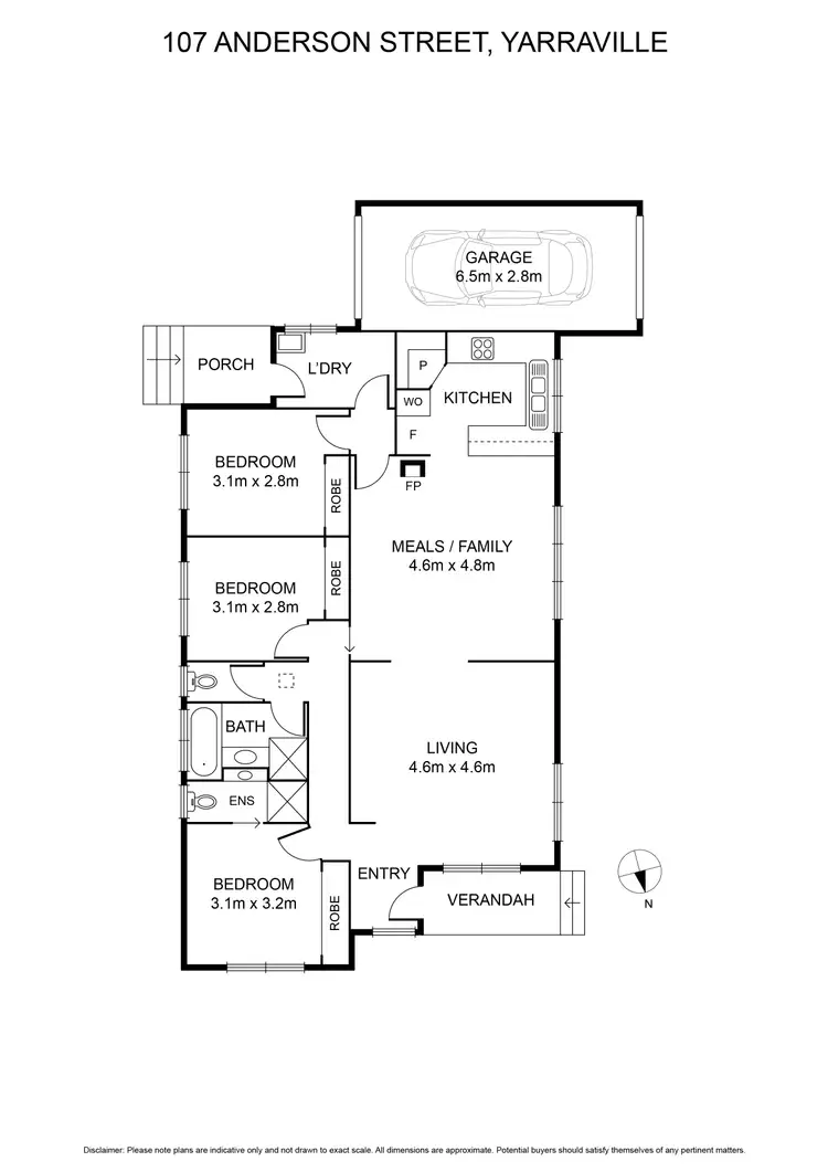 Floorplan of Homely house listing, 107 Anderson Street, Yarraville VIC 3013