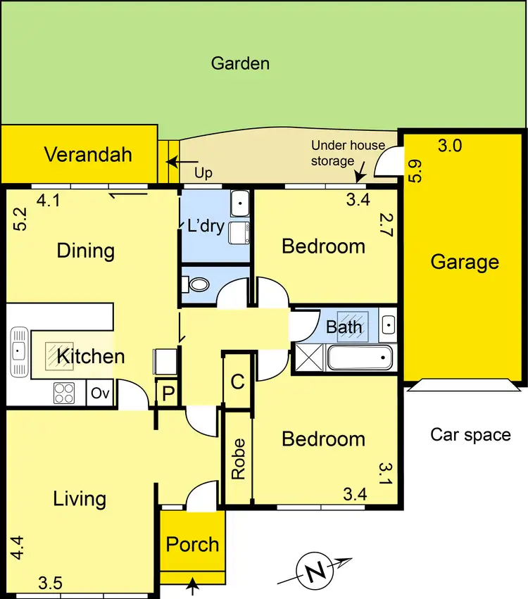 Floorplan of Homely unit listing, 2/39 Alexandra Street, Greensborough VIC 3088