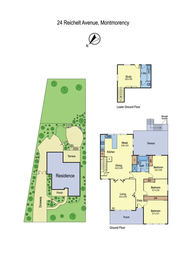 Floorplan of Homely house listing, 24 Reichelt Avenue, Montmorency VIC 3094