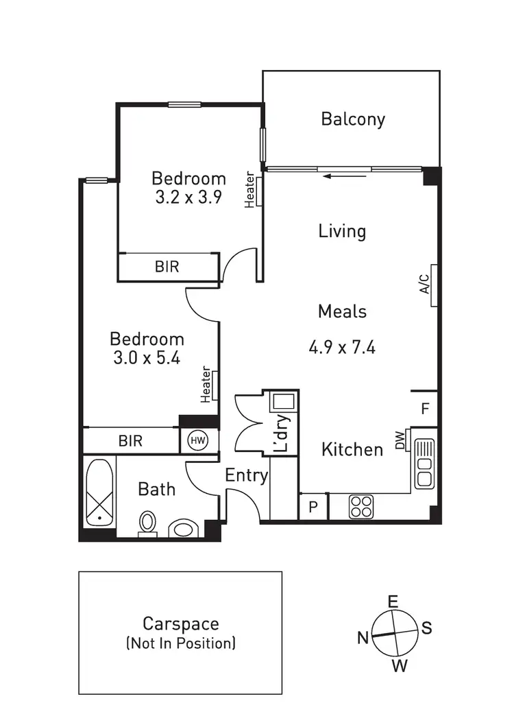 Floorplan of Homely apartment listing, 407/2A Montrose Place, Hawthorn East VIC 3123