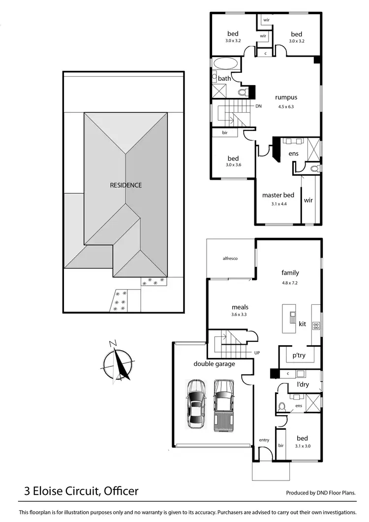 Floorplan of Homely house listing, 3 Eloise Circuit, Officer VIC 3809