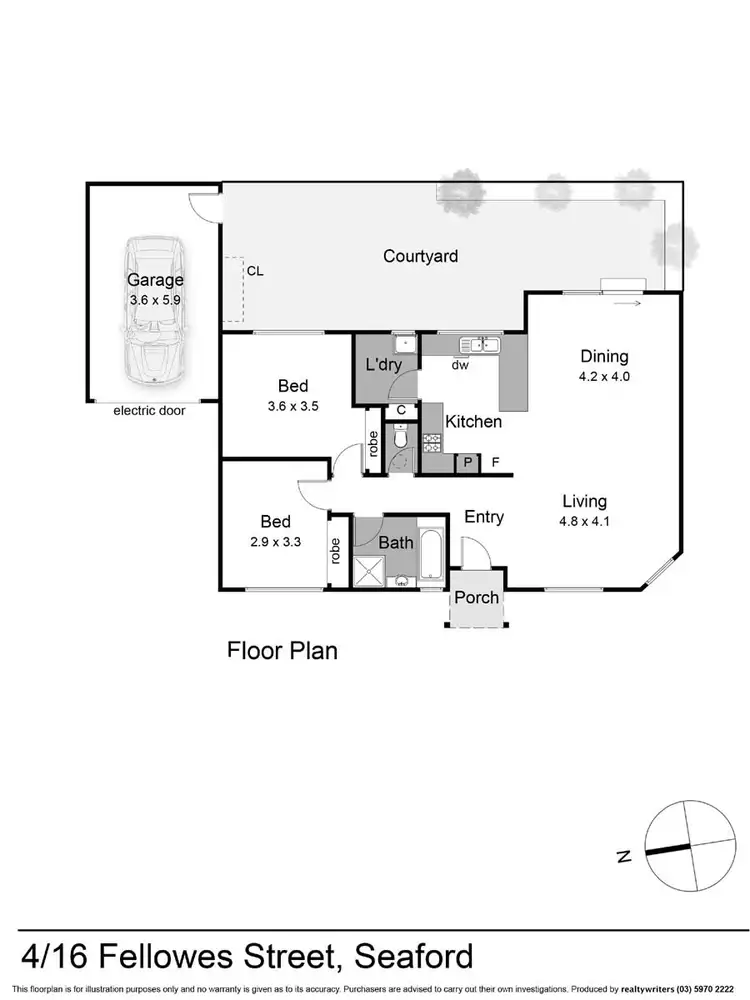 Floorplan of Homely unit listing, 4/16-18 Fellowes Street, Seaford VIC 3198