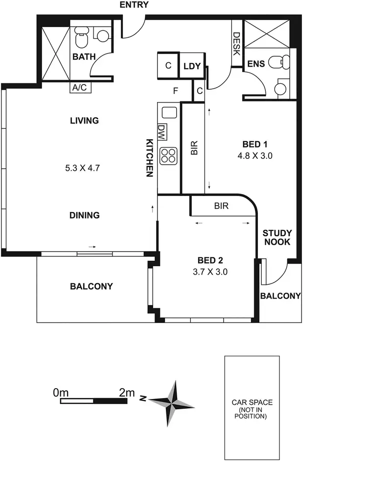 Floorplan of Homely apartment listing, 1812N/229 Toorak Road, South Yarra VIC 3141