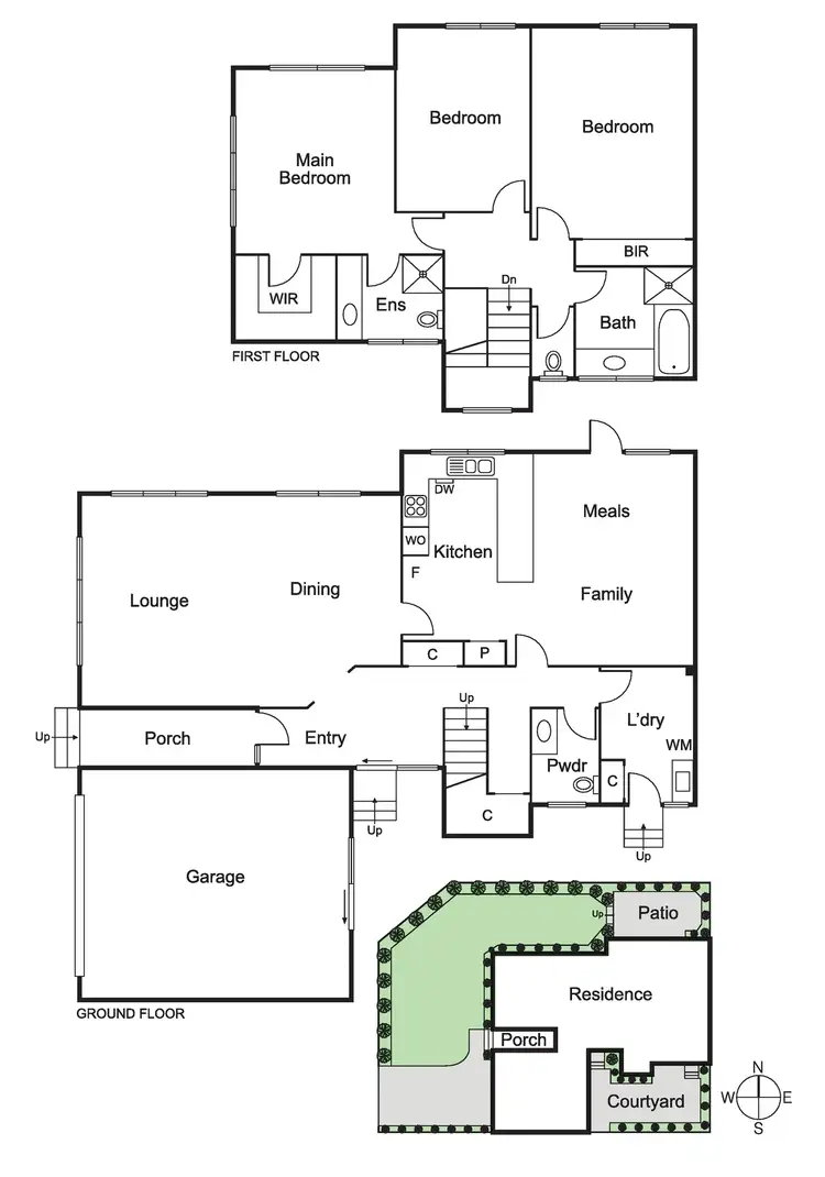 Floorplan of Homely townhouse listing, 1/40 Narrawong Road, Caulfield South VIC 3162