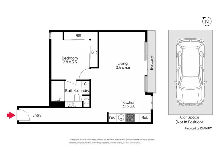 Floorplan of Homely apartment listing, 508/67-71 Stead Street, South Melbourne VIC 3205