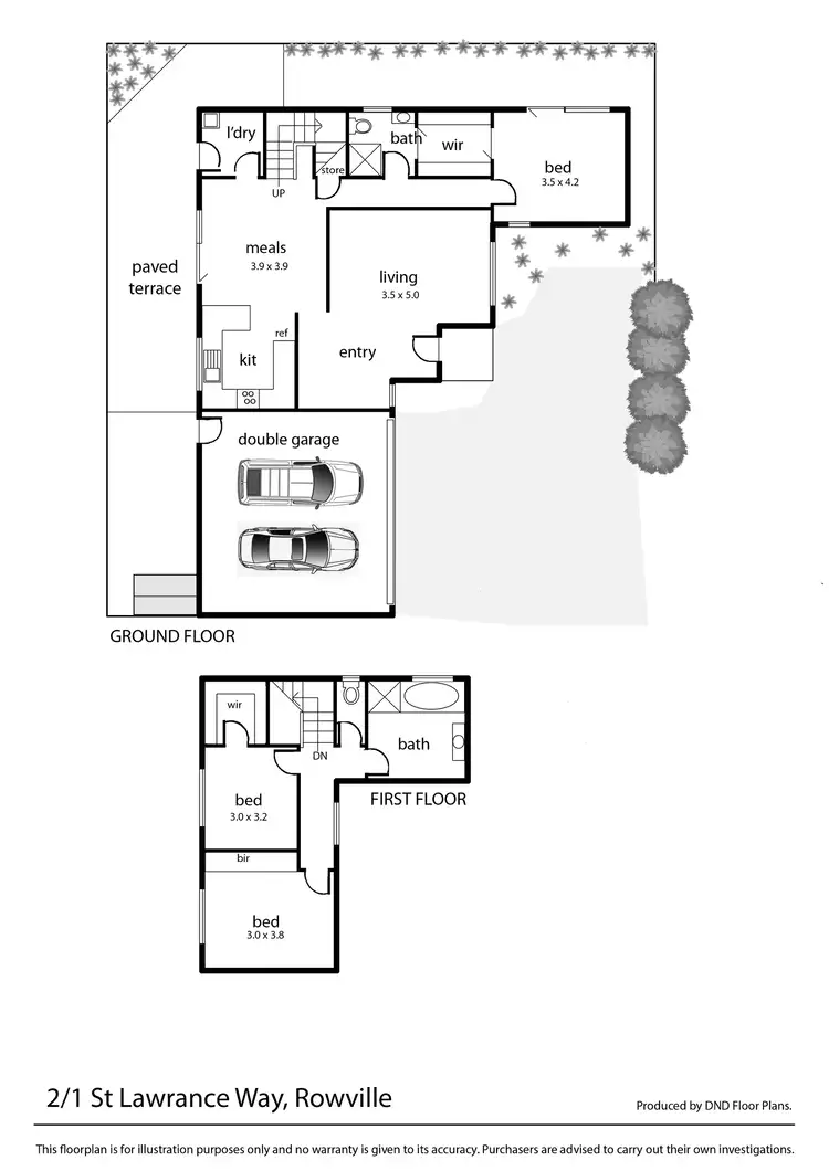 Floorplan of Homely townhouse listing, 2/1 St Lawrance Way, Rowville VIC 3178