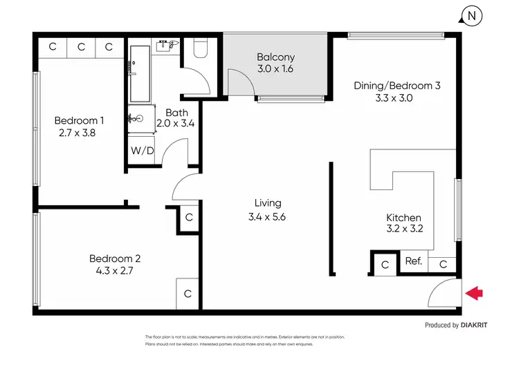 Floorplan of Homely apartment listing, 2/16 Payne Street, Caulfield North VIC 3161