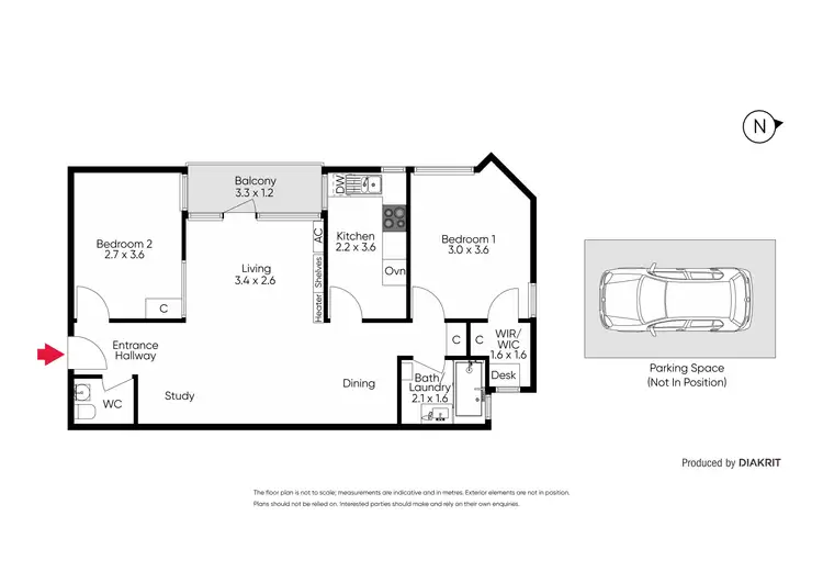 Floorplan of Homely apartment listing, 2/26 Denbigh Road, Armadale VIC 3143