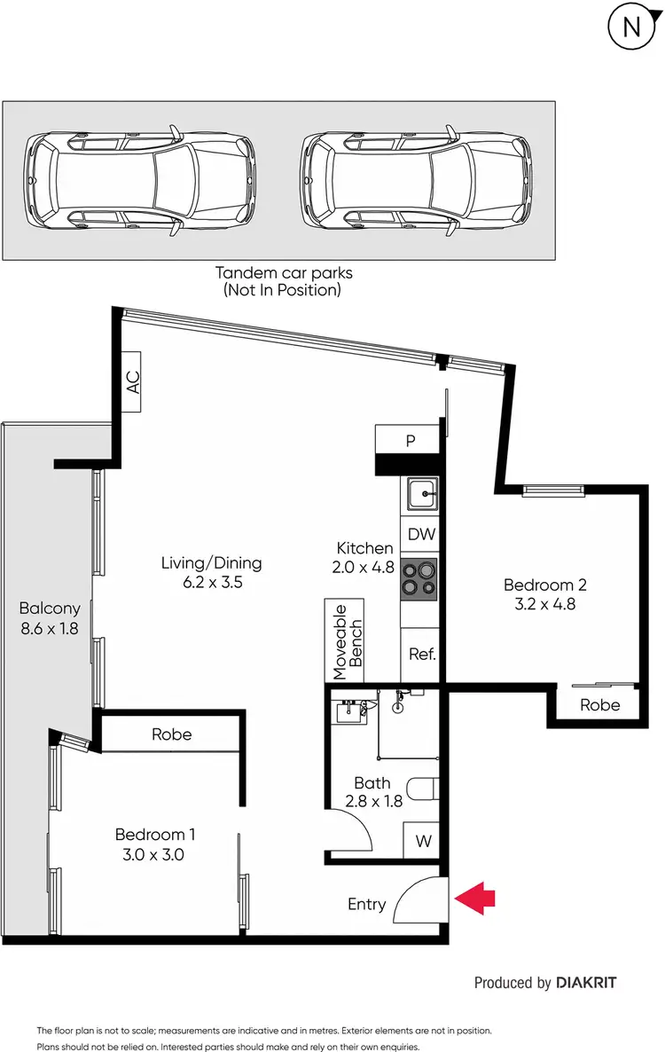 Floorplan of Homely apartment listing, 212/19 Pickles Street, Port Melbourne VIC 3207