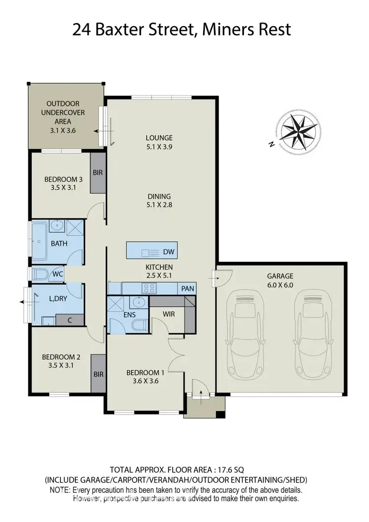 Floorplan of Homely house listing, 24 Baxter Street, Miners Rest VIC 3352