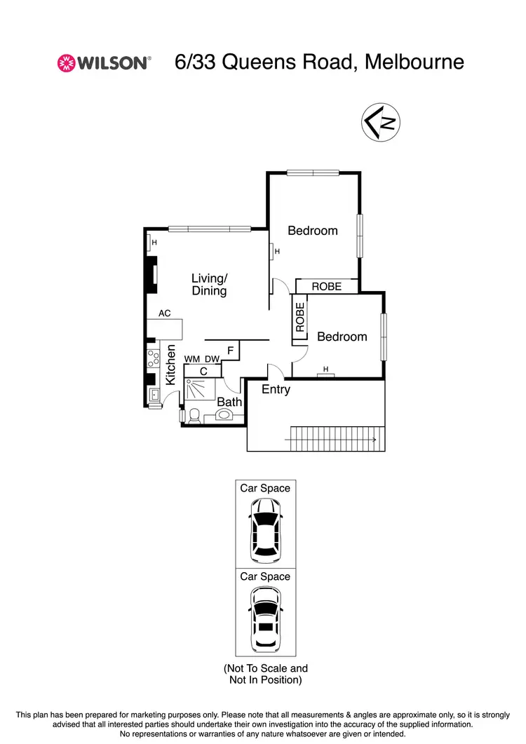 Floorplan of Homely apartment listing, 6/33 Queens Road, Melbourne VIC 3000