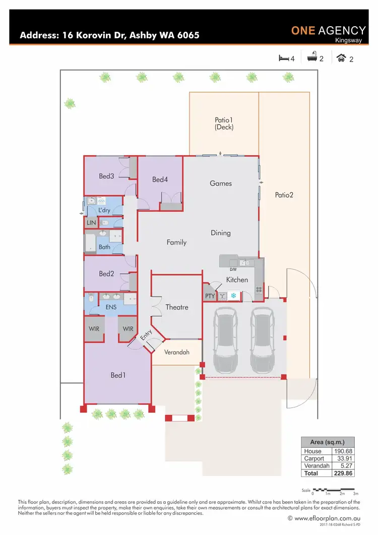 Floorplan of Homely house listing, 16 Korovin Drive, Ashby WA 6065