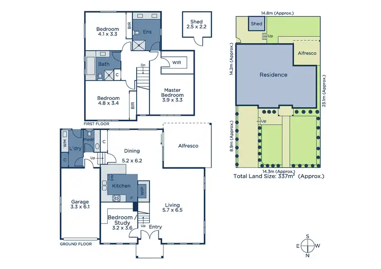 Floorplan of Homely townhouse listing, 1/10 James Avenue, Mitcham VIC 3132