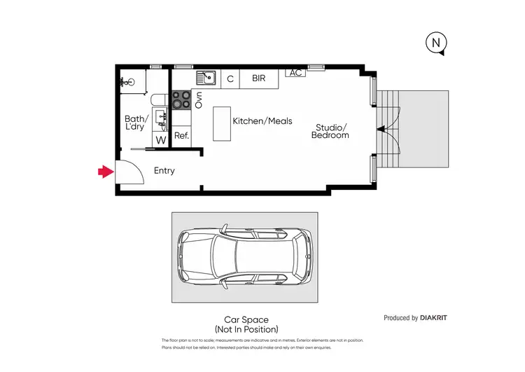 Floorplan of Homely studio listing, 1/4 Alfred Square, St Kilda VIC 3182