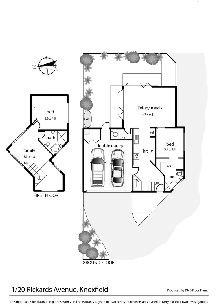 Floorplan of Homely townhouse listing, 1/20 Rickards Avenue, Knoxfield VIC 3180