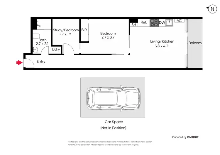 Floorplan of Homely apartment listing, 105/211 Dorcas Street, South Melbourne VIC 3205