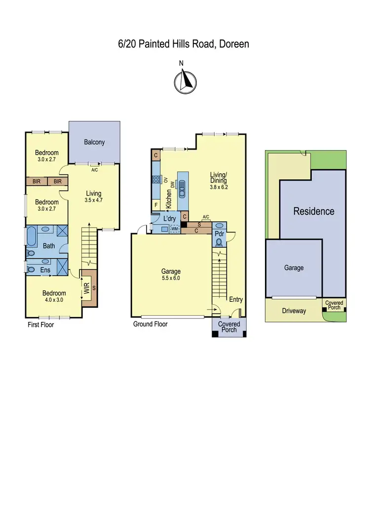 Floorplan of Homely townhouse listing, 6/20 Painted Hills Road, Doreen VIC 3754