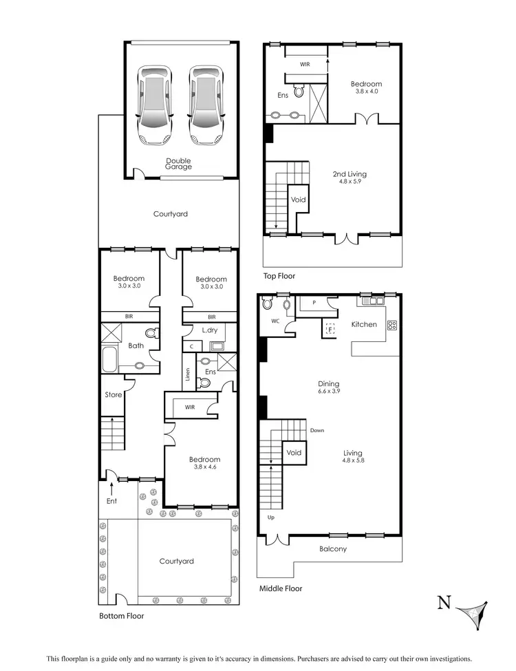Floorplan of Homely townhouse listing, 2/194 Nepean Highway, Seaford VIC 3198