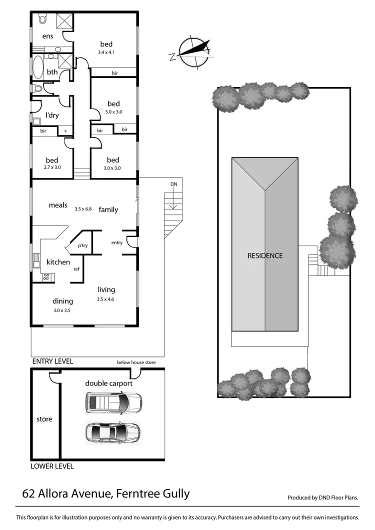 Floorplan of Homely house listing, 62 Allora Avenue, Ferntree Gully VIC 3156