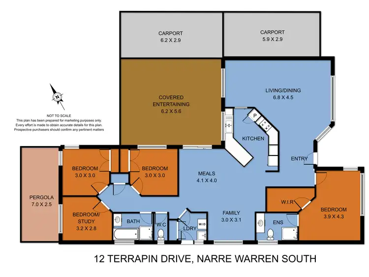 Floorplan of Homely house listing, 12 Terrapin Drive, Narre Warren South VIC 3805