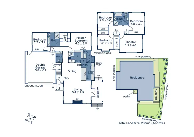 Floorplan of Homely townhouse listing, 2/5 Valency Court, Mitcham VIC 3132