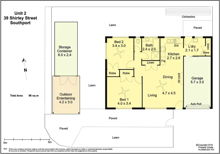 Floorplan of Homely semi-detached listing, 2/39 Shirley Street, Southport QLD 4215