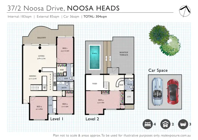 Floorplan of Homely apartment listing, 37/2 Noosa Drive, Noosa Heads QLD 4567