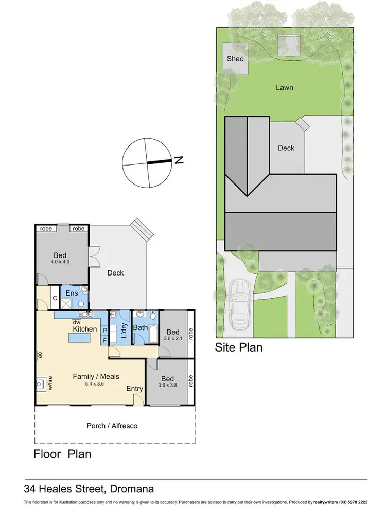 Floorplan of Homely house listing, 34 Heales Street, Dromana VIC 3936