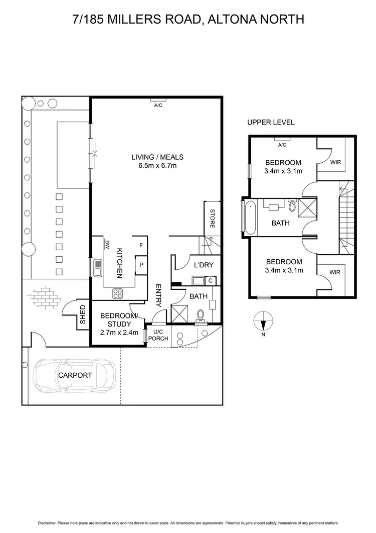 Floorplan of Homely townhouse listing, 7/185 Millers Road, Altona North VIC 3025