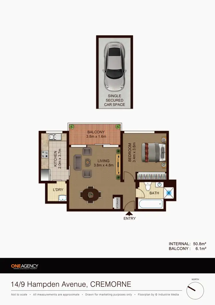 Floorplan of Homely apartment listing, 14/9 Hampden Avenue, Cremorne NSW 2090