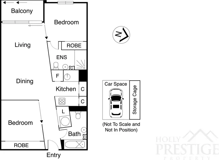 Floorplan of Homely apartment listing, 205/539 St Kilda Road, Melbourne VIC 3004