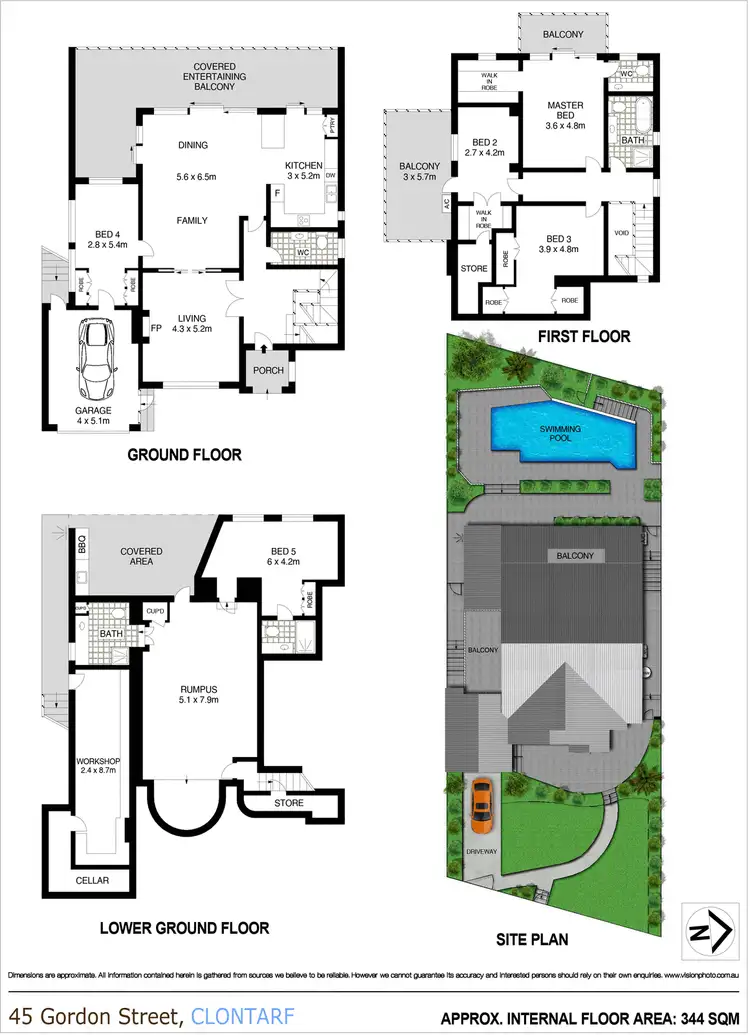 Floorplan of Homely house listing, 45 Gordon Street, Clontarf NSW 2093